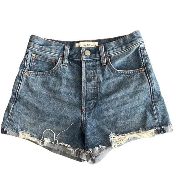 DENIM FORUM "THE YOKO HI-RISE MICRO SHORTS" - Picture 1 of 3